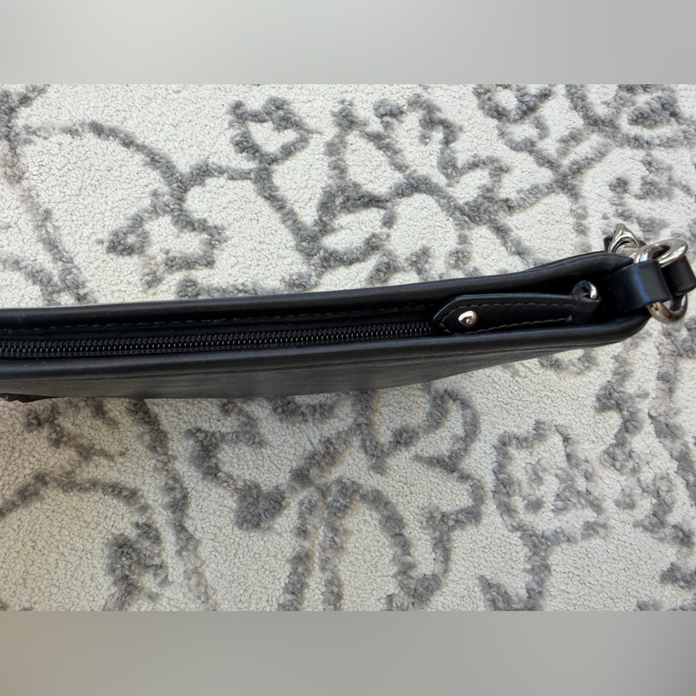 Coach Vintage Black Leather Mini Purse Handbag / Wristlet - Picture 8 of 13